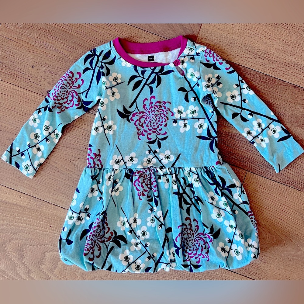 Tea Collection floral long sleeve dress - 12-18 mths
